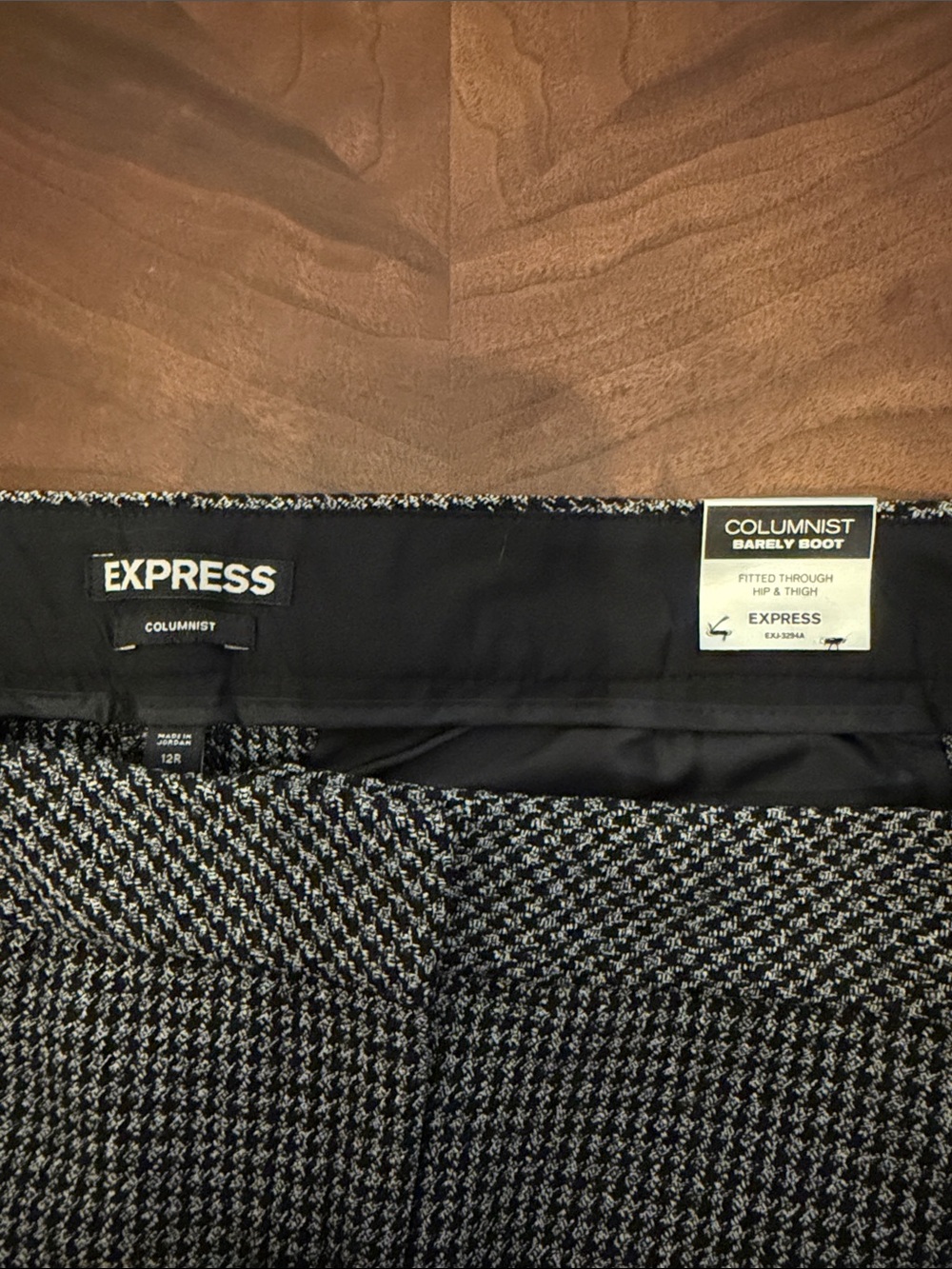 Women’s Black & White Houndstooth Dress Pants - Picture 2 of 7
